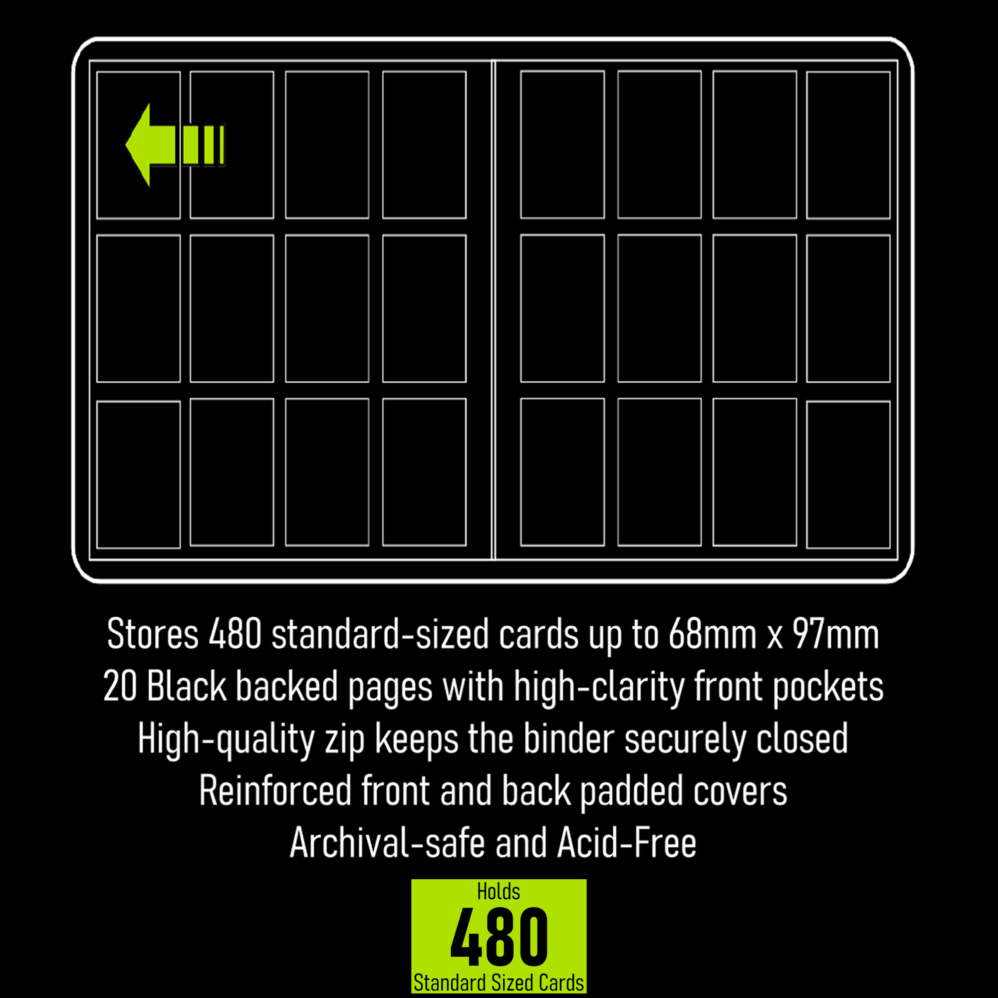 MintKeeper - Premium 12-Pocket Zip Card Binder