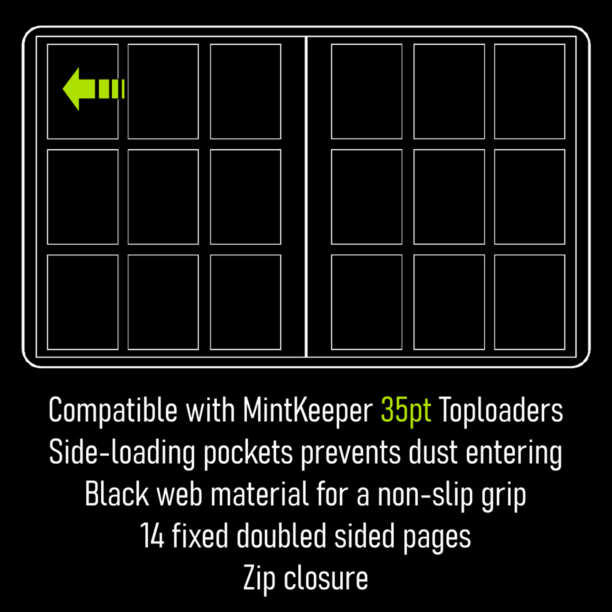 MintKeeper - 252 Toploader Binder - 9 Pocket