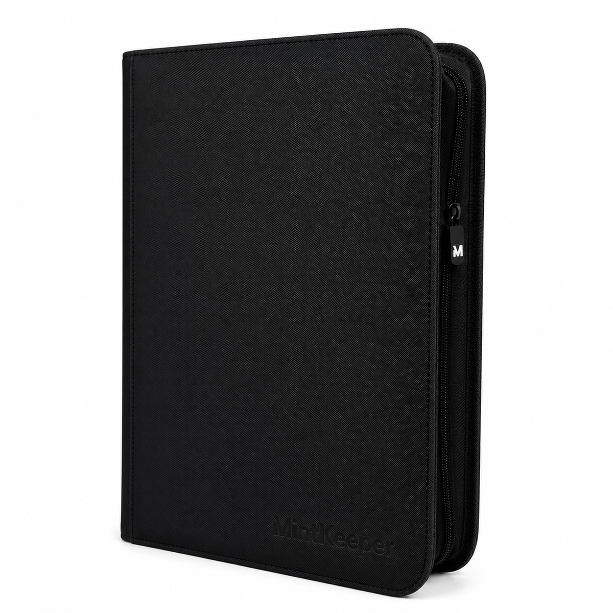 MintKeeper - XXL 16-Pocket Zip Card Binder - Black