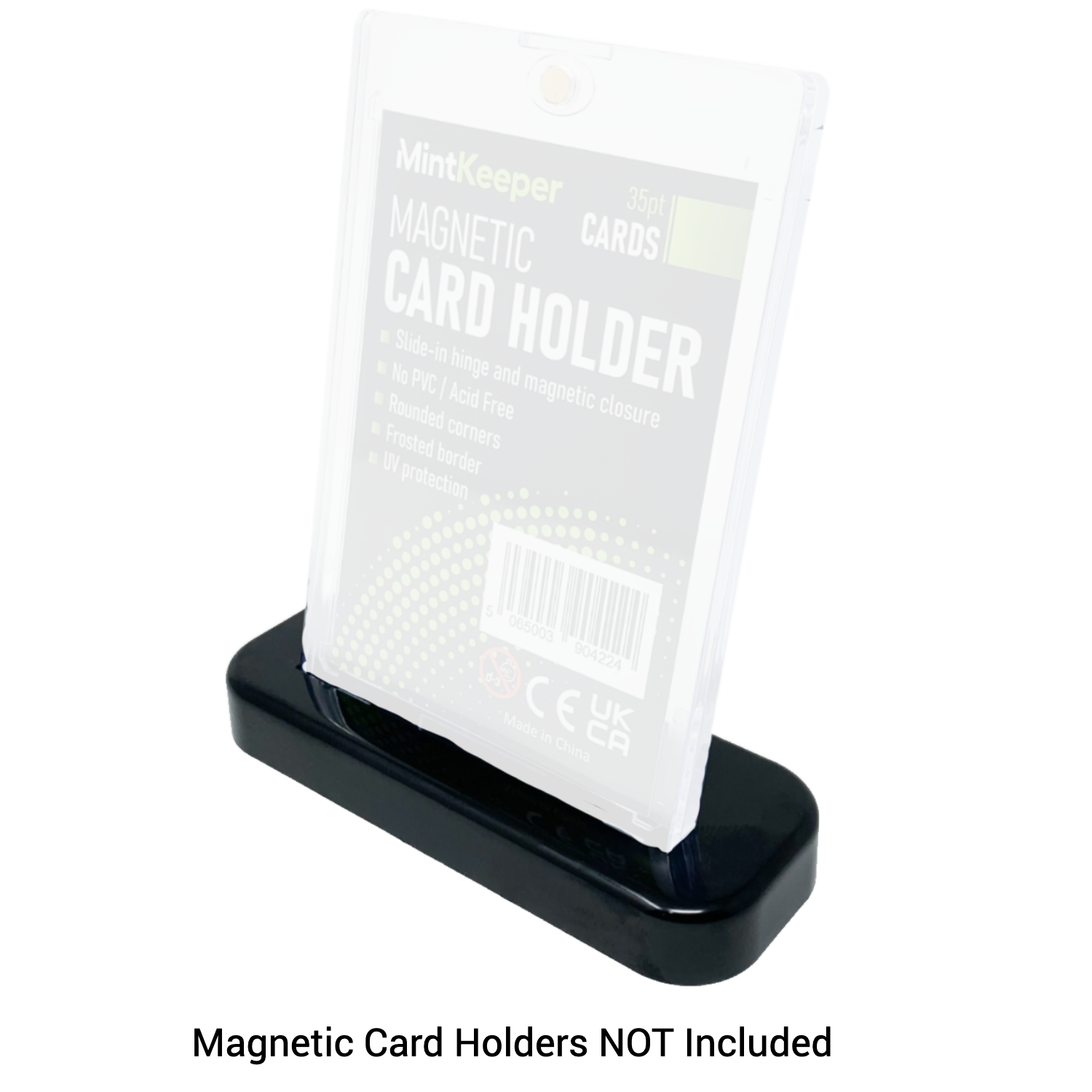 MintKeeper - 35/55pt Magnetic Card Holder Stand - Black (5 Pack)