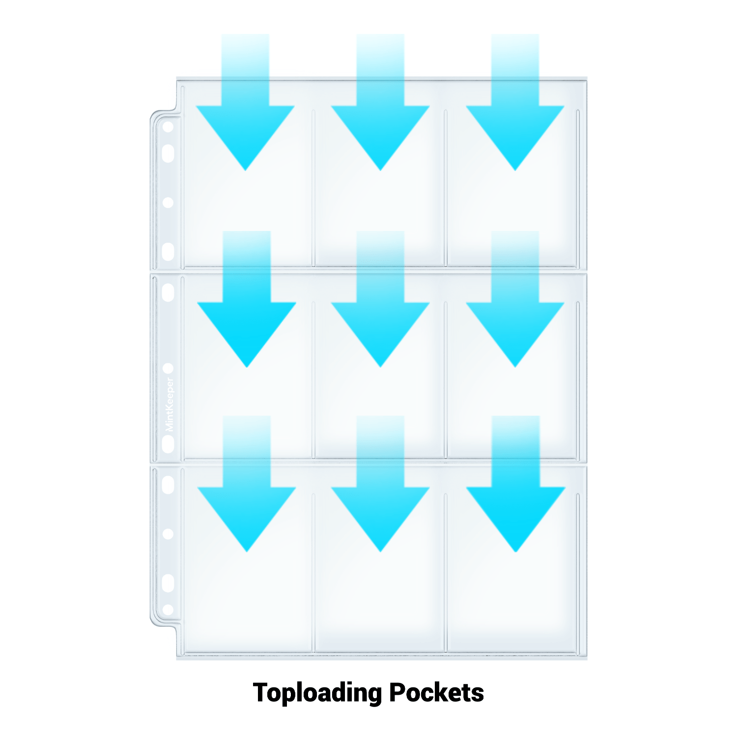 MintKeeper 9-Pocket Premium Card Sleeve Pages - Clear